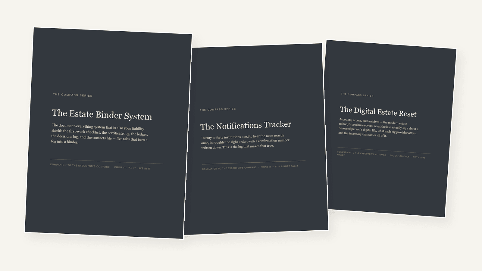 The Estate Binder System, the Notifications Tracker, and the Digital Estate Reset